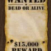 Western thema Most Wanted poster