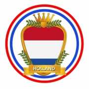 Viltjes met Hollandse wapen vlag opdruk