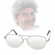 Ouderwetse bril met transparante glazen