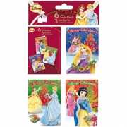 Disney Princess thema kerstkaarten 6 stuks