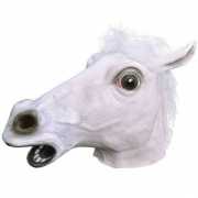 Wit paarden masker van rubber