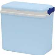 Koelbox 24 liter lichtblauw met wit