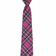 Roze geruite stropdas