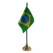 Brazilie vlaggetje met standaard