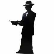 Star cut out Gangster silhouette