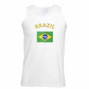 Mouwloos t shirt met Brazilie vlag