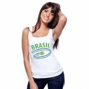 Brasil tanktop voor dames met vlaggen print