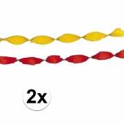 4x crepe slingers geel rood