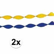 4x crepe slingers geel blauw