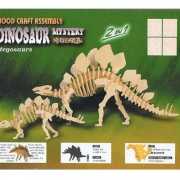 Bouwpakket met dinosaurus van hout