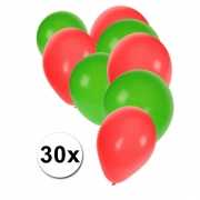 Rode en groene ballonnen 30x
