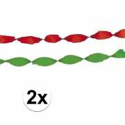 4x crepe slingers groen rood