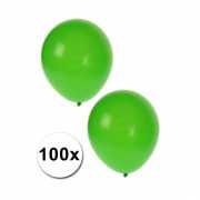 Zak groene ballonnen 100 stuks