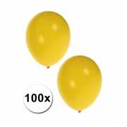 100 Feest ballonnen geel