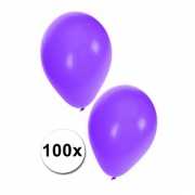 100 Paarse carnavals ballonnen