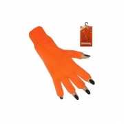 Oranje handschoenen zonder vingers