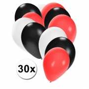 Ballonnen in kleuren zwart wit rood