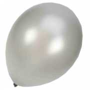Zilveren glanzende ballonnen 50st.