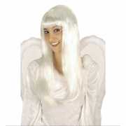 Witte engelen pruik voor dames