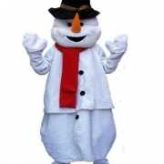 Pluche sneeuwpop verkleedkleding
