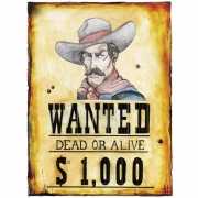 Wanted western plakaat
