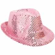 Roze hoed met pailletten