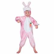 Roze konijnen pakje voor kinderen