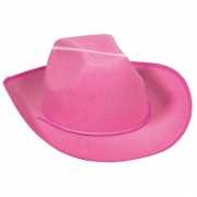 Roze cowboy party hoed