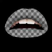 Lipstickers zwart/wit motief