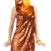 Oranje pailletten jurk voor dames