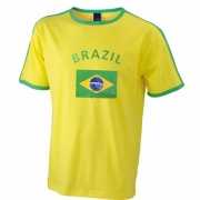 Heren t shirt met de Brazilie vlag