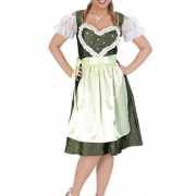 Lange groene Oktoberfest jurk voor dames