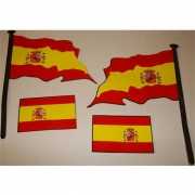 Vier Spaanse vlag stickers