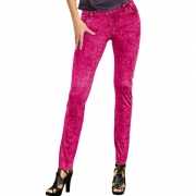 Jeans legging in de kleur roze