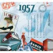 Verjaardag CD kaart met jaartal 1957