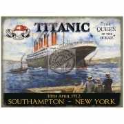 Metalen plaatje decoratie Titanic