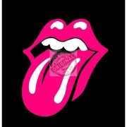 Metalen plaatje Rolling Stones tong