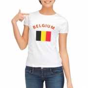 Belgische vlag t shirt voor dames