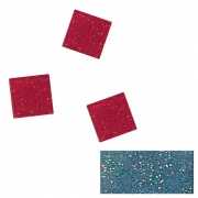 Glitter mozaiek steentjes blauw 50 gram