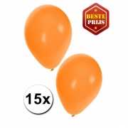 Ballonnen oranje 15 stuks