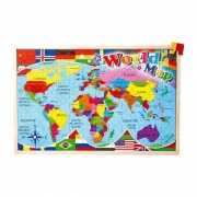 Puzzel wereldkaart 30 x 45 cm