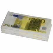 Papieren 200 euro print servetten 10 stuks