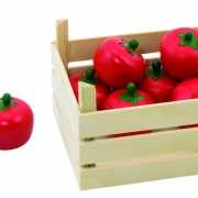 Speelgoed tomaten in kist