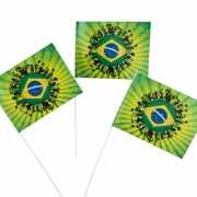 Zwaaivlag Brazilie 50 stuks