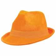Oranje suede hoeden