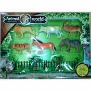 Plastic safari dieren set 6 stuks