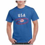 Heren shirt blauw USA