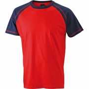 Heren t shirts rood/navy