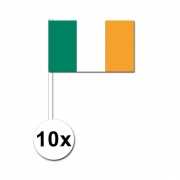 Zwaaivlaggetjes Ierland 10 stuks