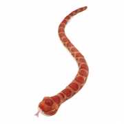 Knuffel slang oranje met rood 152 cm
